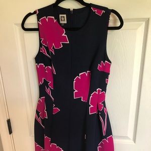 Anne Klein Navy & Pink Dress. Size 4